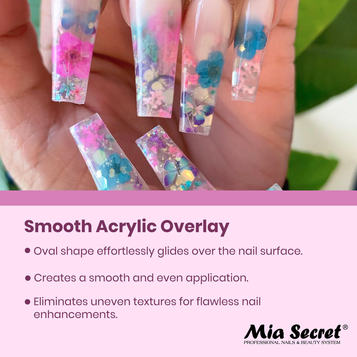 Mia Secret brush used sculpting acrylic indicating smooth application