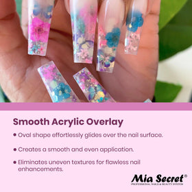 Mia Secret brush used sculpting acrylic indicating smooth application