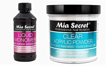 Mia Secret kit front packaging showing monomer and powder for professional results