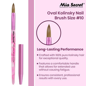 Mia Secret kolinsky bristles close-up demonstrating smooth product control