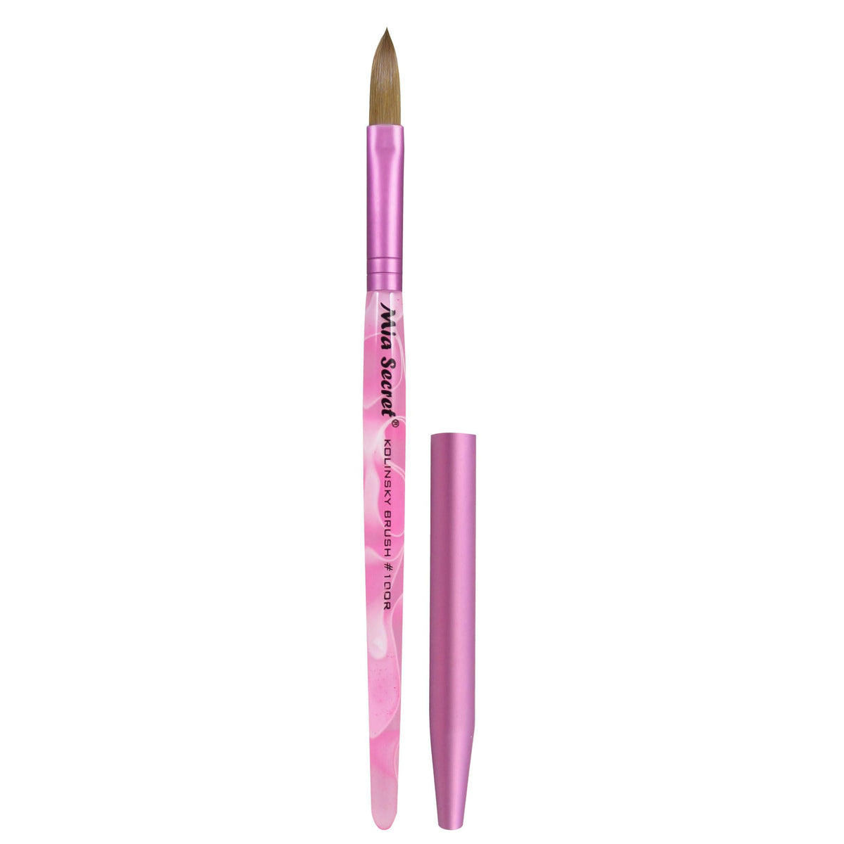 Mia Secret brush front packaging showing professional kolinsky benefit