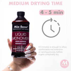 Mia Secret bead forming on brush illustrating controlled workability and shaping benefit