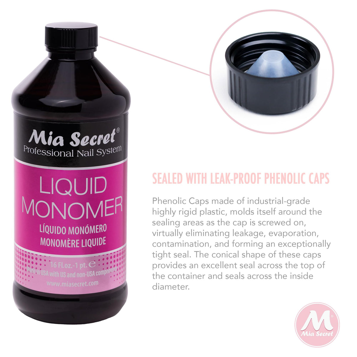 Mia Secret bottle next to ruler showing 16 oz scale for size clarity