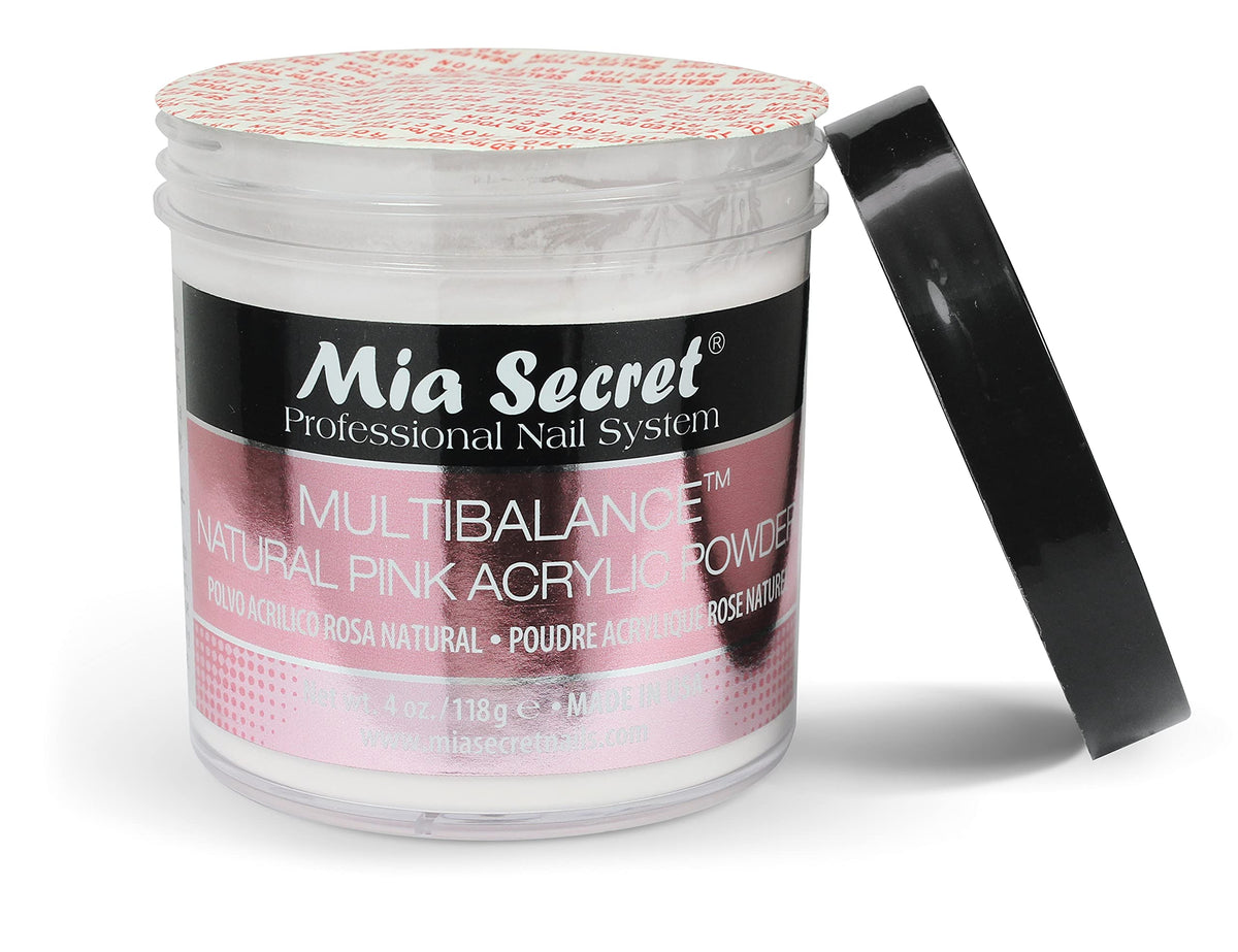 Finished manicure using Mia Secret Natural Pink creating a natural salon-quality look