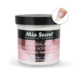 Close-up of Mia Secret Natural Pink powder texture highlighting fine consistency for smooth application
