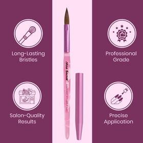 Mia Secret brush next to ruler for scale and accurate size reference