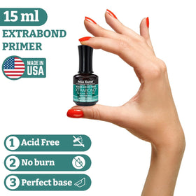 Mia Secret bottles next to a ruler showing compact 0.5 oz size for storage and travel convenience