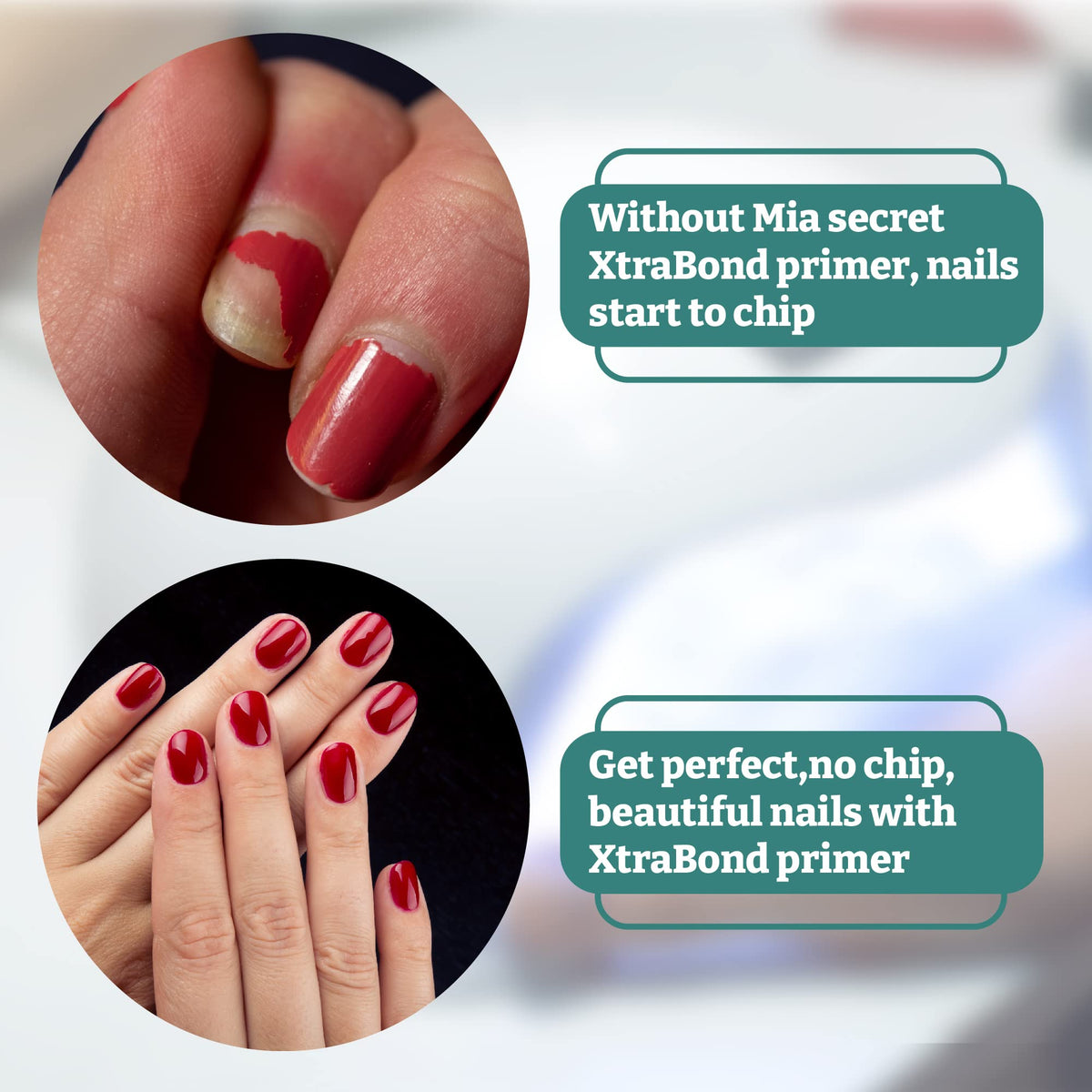 Mia Secret open cap with applicator brush for precise, quick application