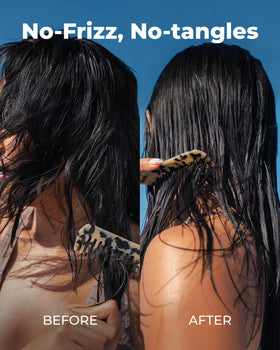Miami Beach Bum applied to hair demonstrating detangling benefit
