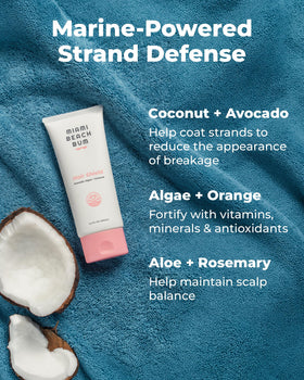 Miami Beach Bum bottle in beach lifestyle scene illustrating sun protection