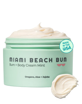 Miami Beach Bum front packaging showing product identity and quick use benefit