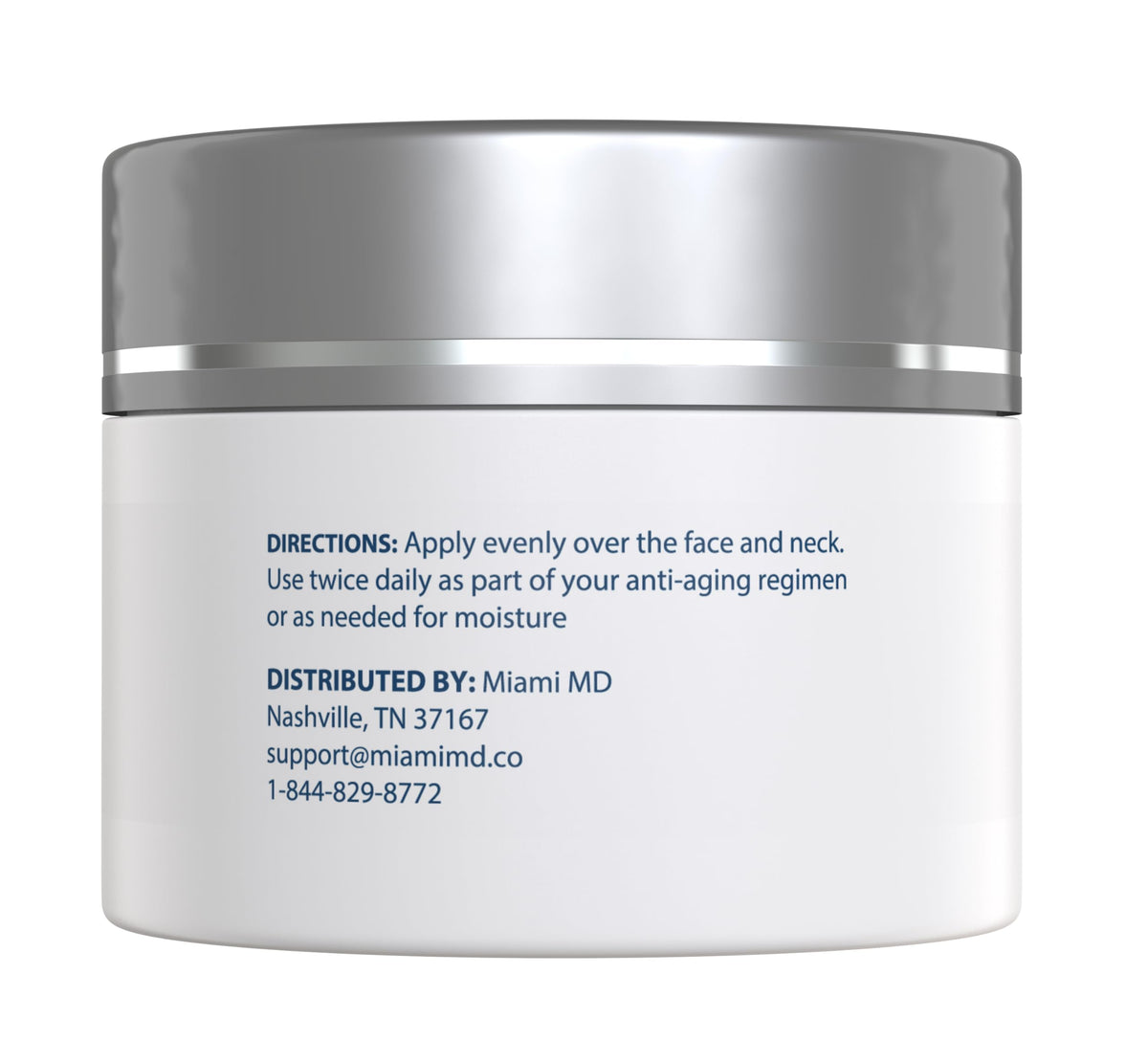 MiamiMD cream texture close-up highlighting lightweight absorption benefit
