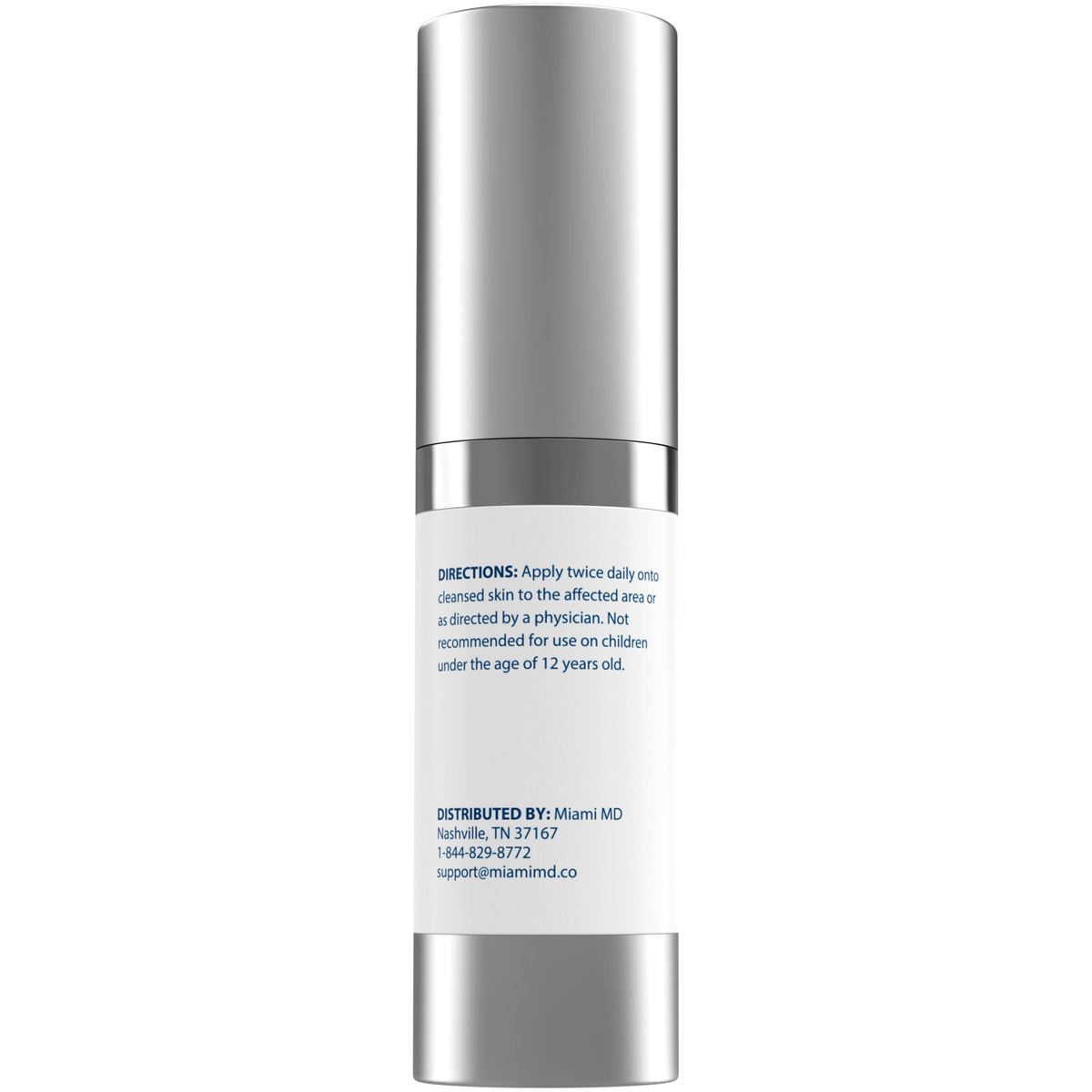 MiamiMD serum drop on fingertip highlighting smooth, lightweight texture for easy absorption