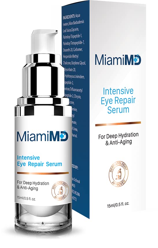 MiamiMD application demo with fingertips patting under-eye for gentle absorption benefit
