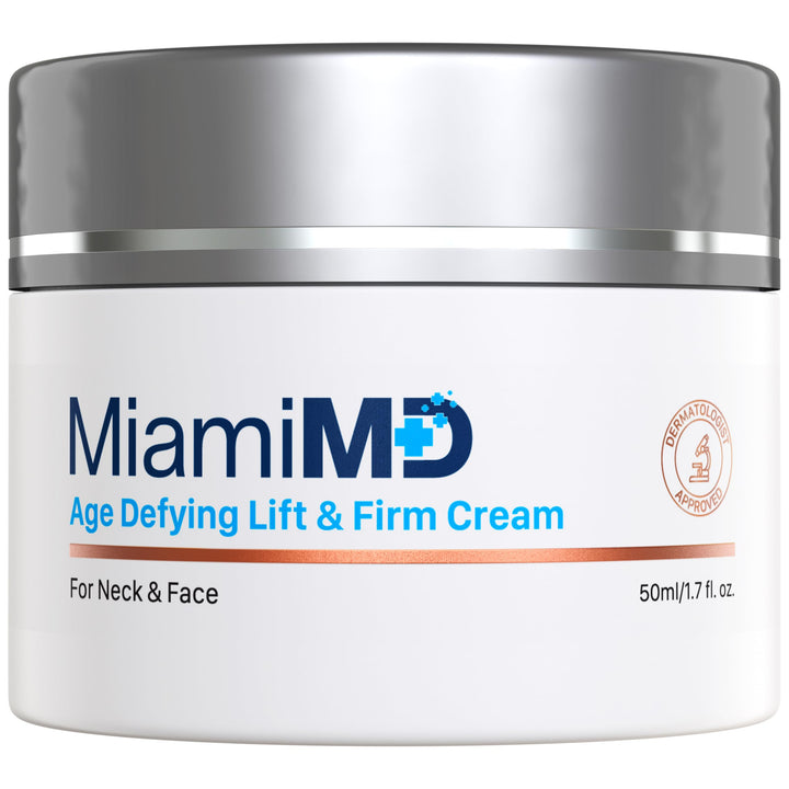 MiamiMD jar front view showing product branding and compact size benefit
