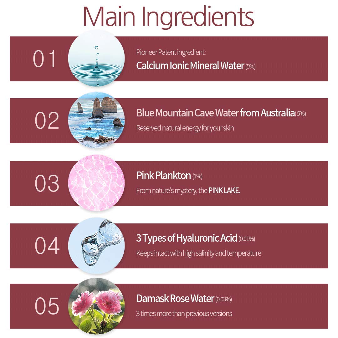 MIBA ionized calcium water and botanical extracts highlighting skin-conditioning benefits