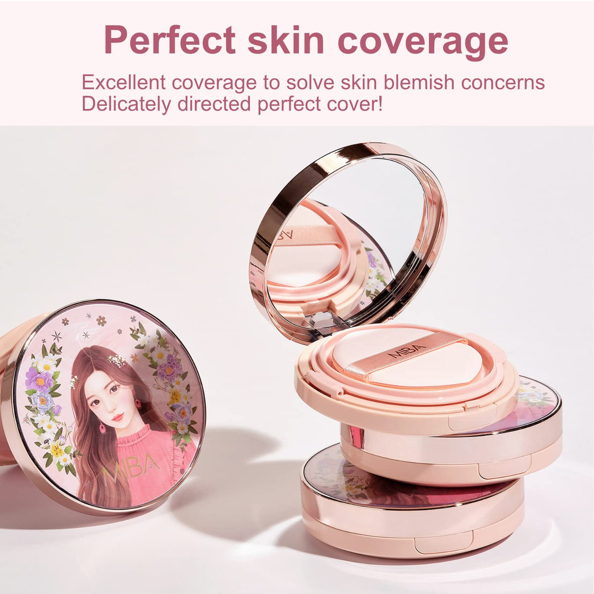 MIBA open compact with full-face mirror for quick on-the-go checks