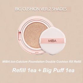 MIBA close-up of open cushion refill showing sponge texture and coverage