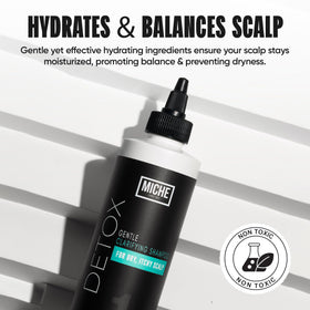 Miche Beauty rich lather on hair, demonstrates effective residue removal benefit