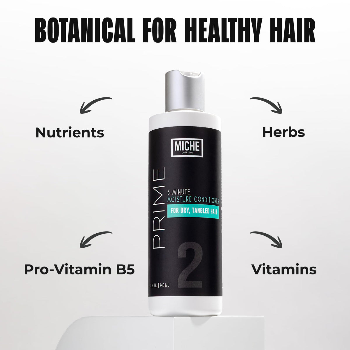 Miche Beauty conditioner being applied to wet curly hair for detangling