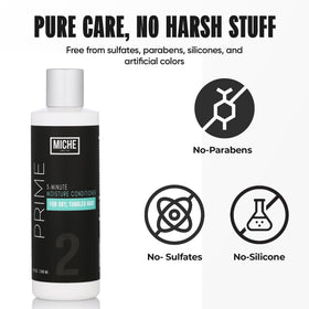 Miche Beauty label detail highlighting ingredients and benefits