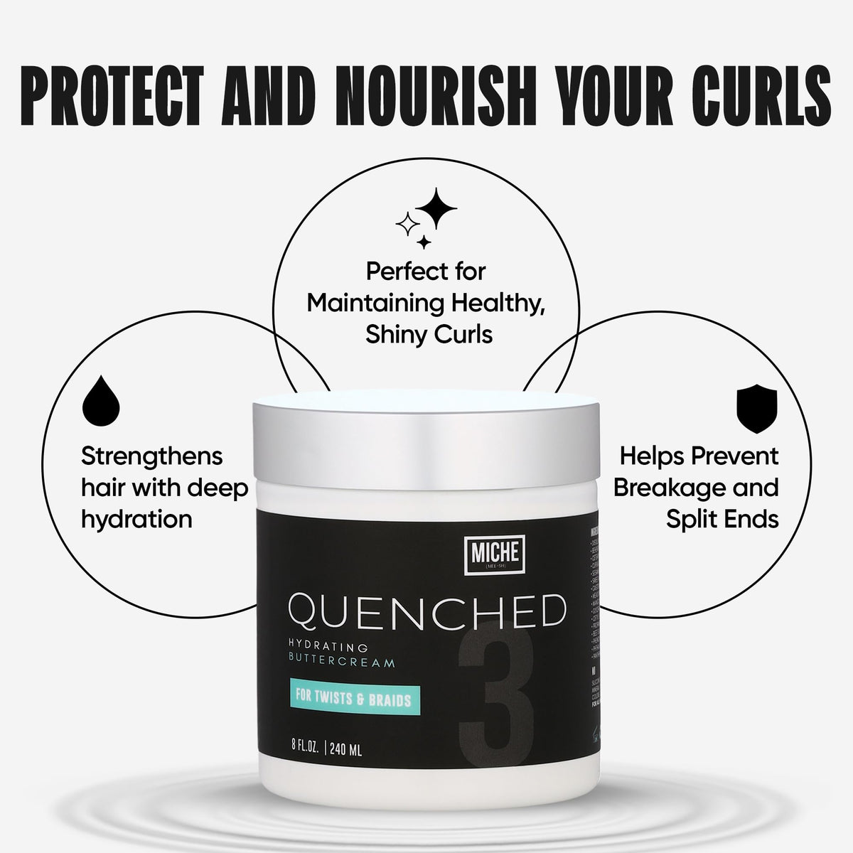 Miche Beauty jar beside coin showing size and travel-ready benefit
