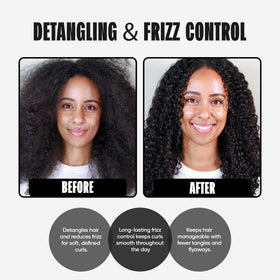 Miche Beauty being applied to curly hair to hydrate and detangle