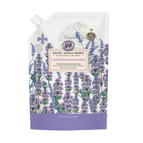 Michel Design Works refill pouch front view showing label and scent benefit