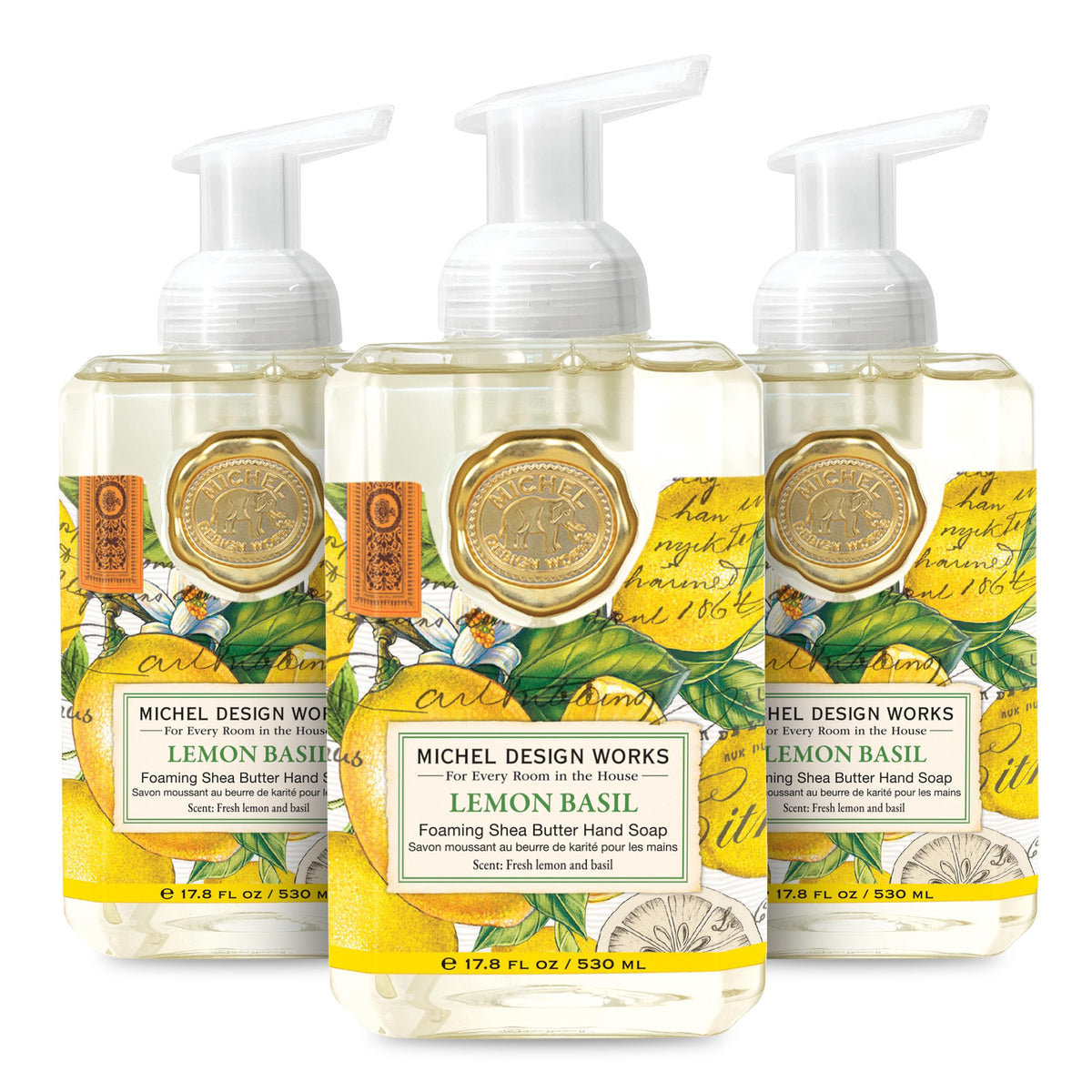 Michel Design Works front packaging showing elegant bottle and citrus-herb appeal