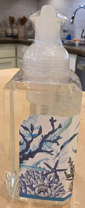 Michel Design Works label detail highlighting Ocean Tide notes and premium packaging appeal