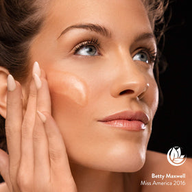 Microderm GLO dropper dispensing serum highlighting smooth hydrating texture