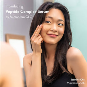 Microderm GLO botanical ingredients display showing natural extract benefits