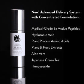 Microderm GLO label close-up showing ingredient list and trust benefit