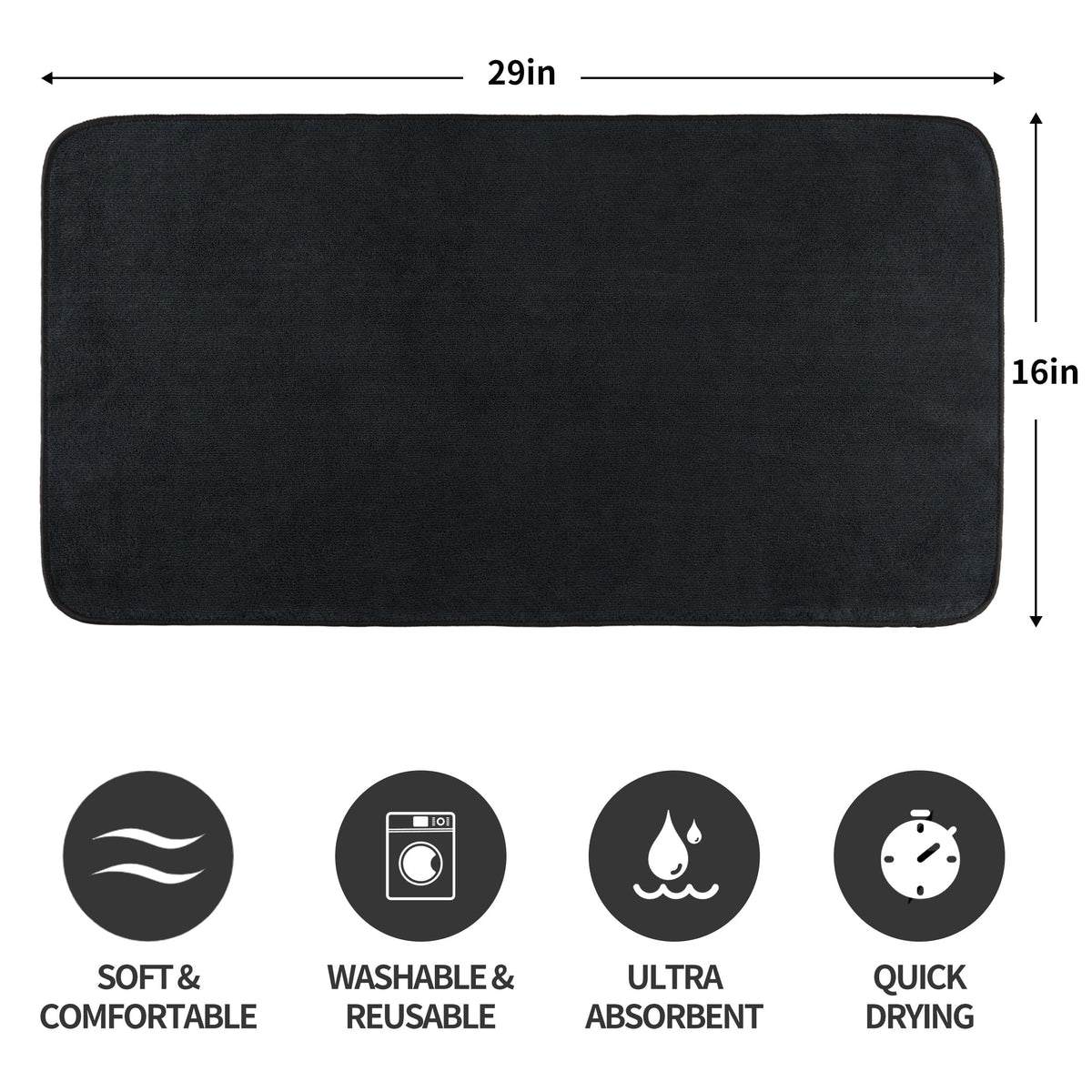 MICROFI towel wrapped on model demonstrating hands-free drying benefit