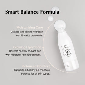 MIDHA lotion spread on skin, showing fast absorption and non-sticky finish
