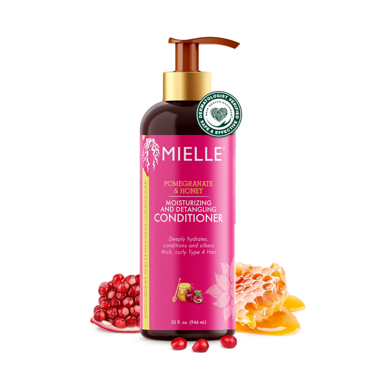 Mielle Organics front packaging showing conditioner and brand benefit