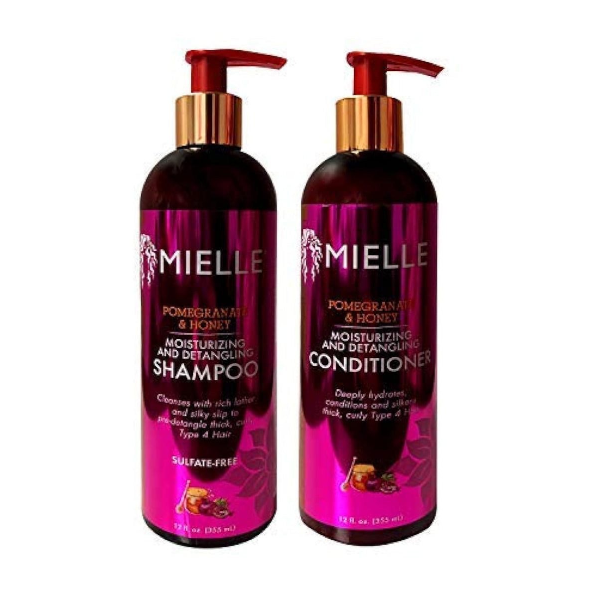 Mielle Organics front packaging showing bottles and labeling for easy identification and benefits