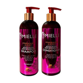 Mielle Organics front packaging showing bottles and labeling for easy identification and benefits