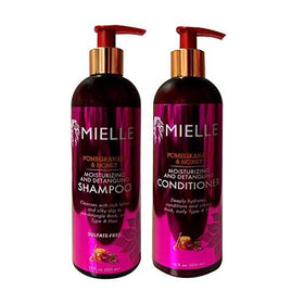 Mielle Organics in-hair application demonstrating detangling slip and smoother coils during use