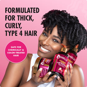 Mielle Organics creamy conditioner texture close-up for optimal slip