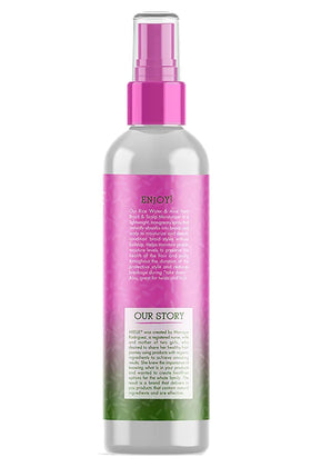 Mielle Organics in-use spraying braids to refresh style and soothe scalp