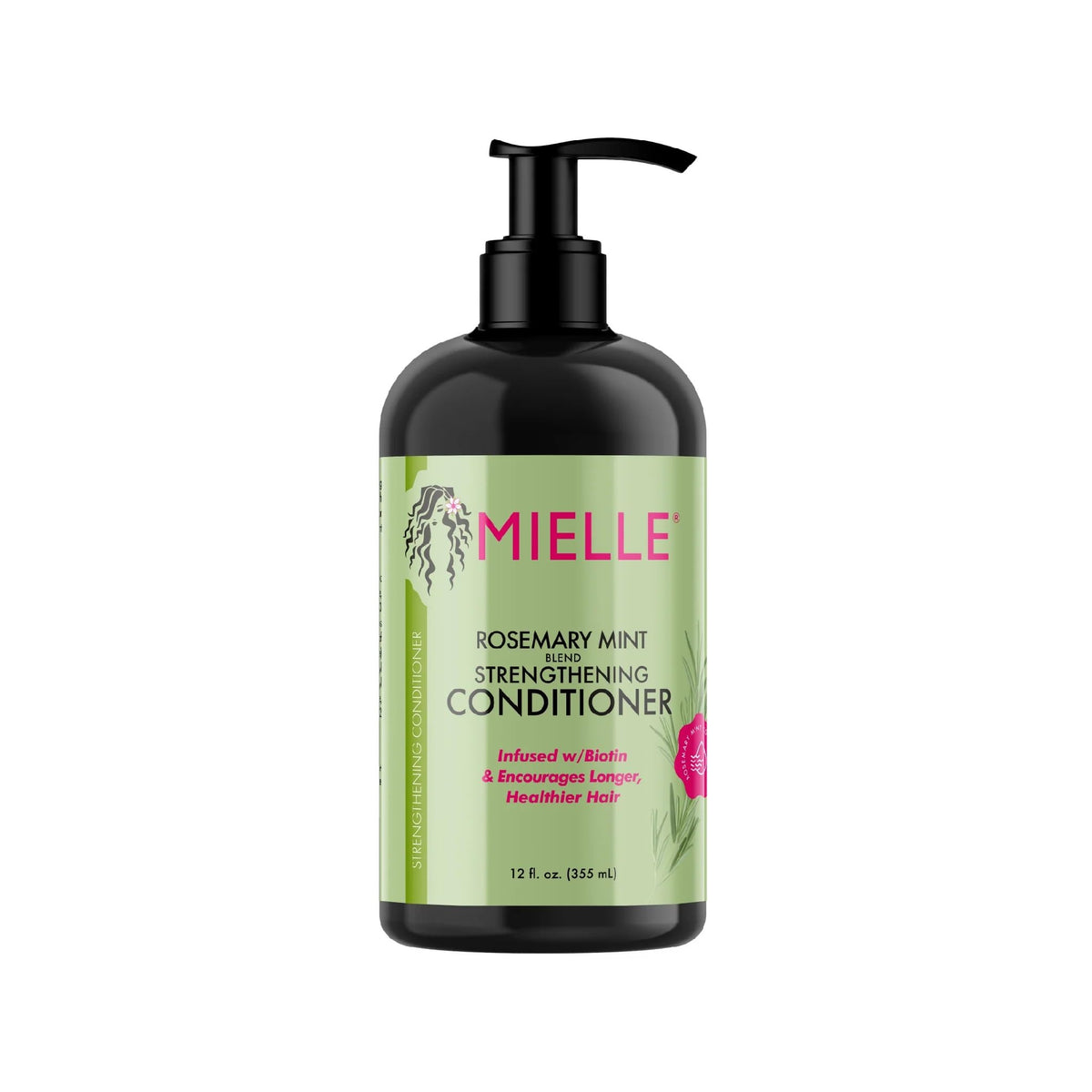 Mielle Organics conditioner creamy swirl showing detangling slip
