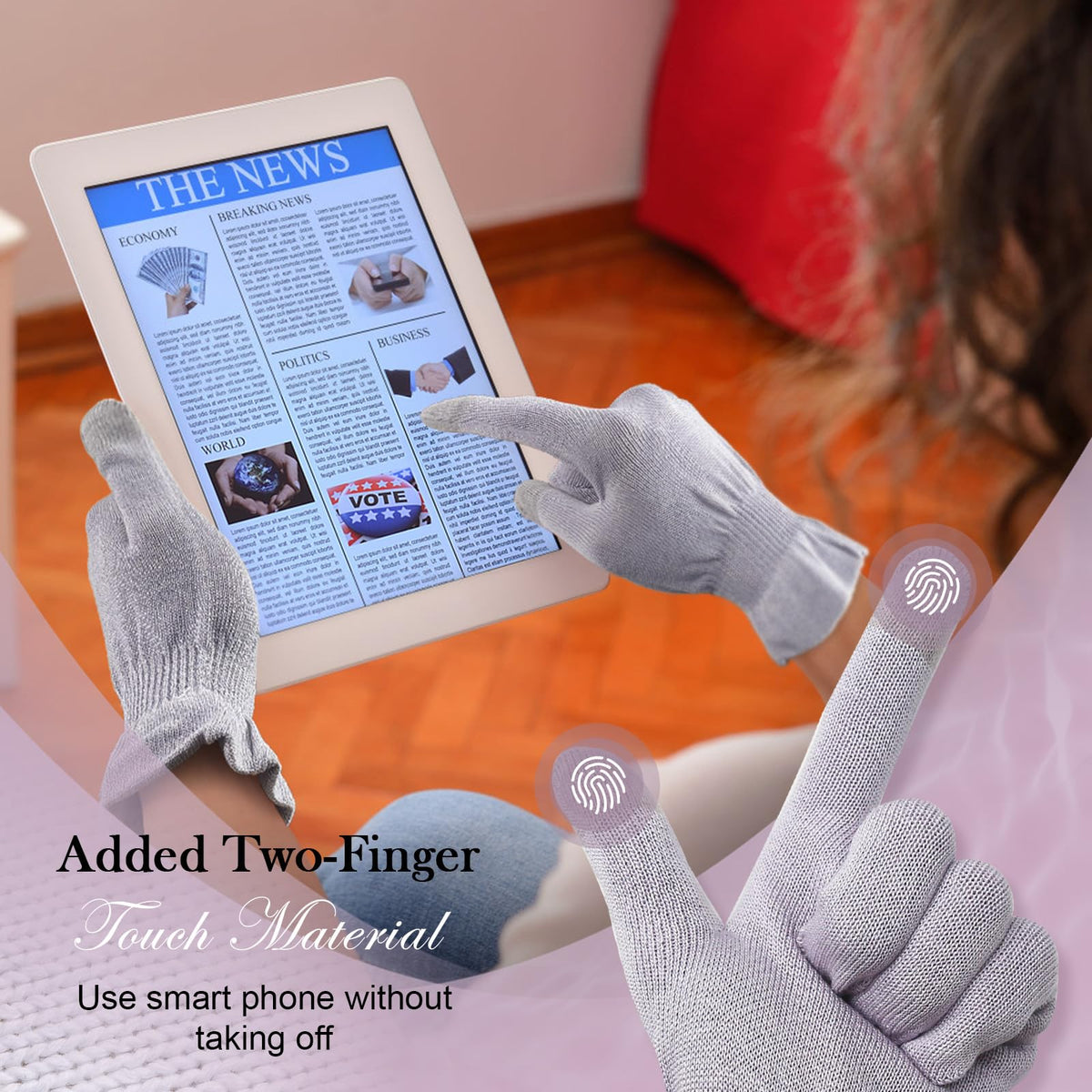 MIG4U gloves worn during lotion application to improve moisture absorption