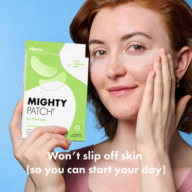 Mighty Patch application in hand demonstrating easy peel and placement