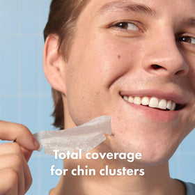 Mighty Patch single XL chin patch close-up showing curved shape and coverage