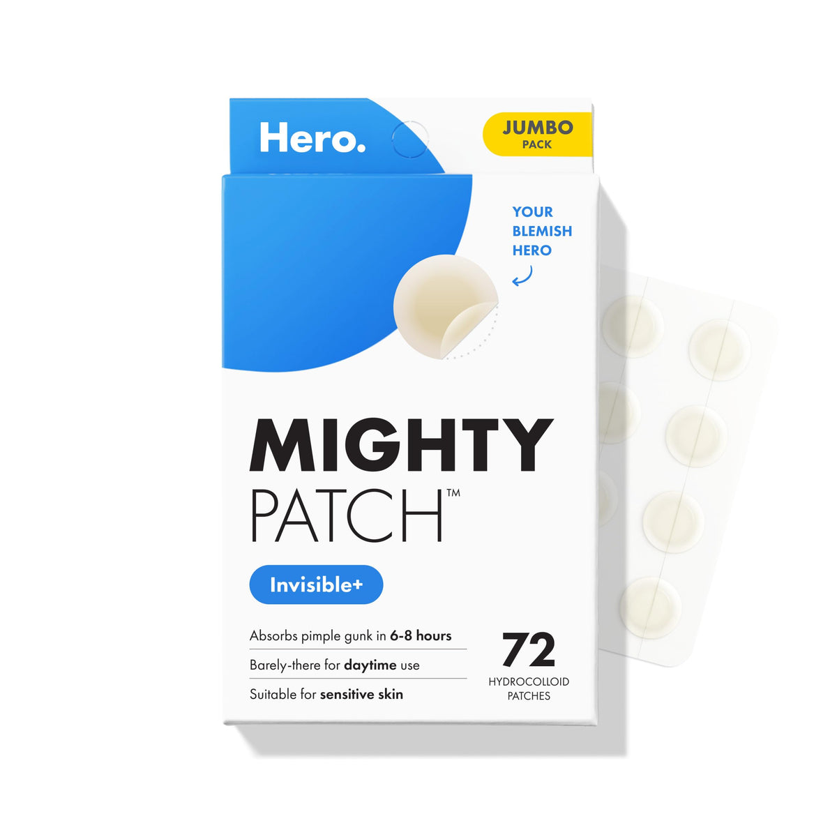 Mighty Patch front packaging showing product name and benefits