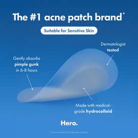 Mighty Patch applied to cheek demonstrating discreet protection and hygiene