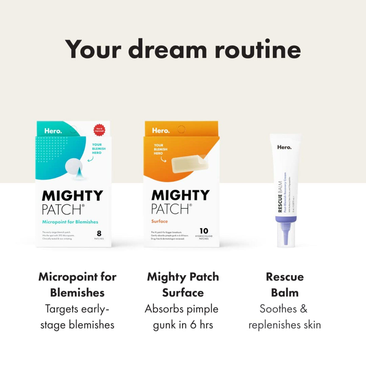 Mighty Patch in bathroom routine setting showing day-and-night reliability