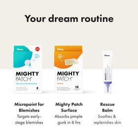 Mighty Patch in bathroom routine setting showing day-and-night reliability