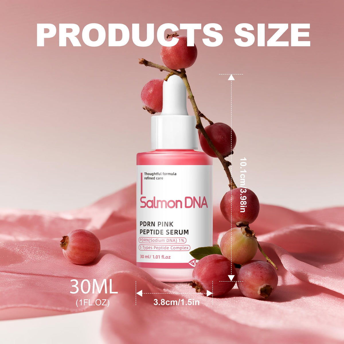 Mignor serum being applied to cheek demonstrating easy layering and hydration benefit